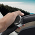Stainless Steel Steering Wheel Spinner Sport Maneuvering Knob 100% Cow Leather Cover Swivel Suicide Knob Universal Fit for Cars, Trucks, Boats (Bl...