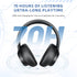 Active Noise Cancelling Headphones,Wireless Over-Ear Bluetooth Headphones with Microphone, Transparency Mode, 70h Play Time, Hi-Res Audio,(Deep Ba...