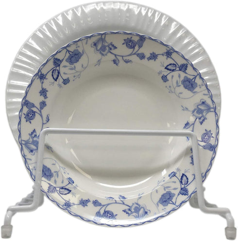 Huji Plates Holder Pots Pans Lid Organizer Rack for Cabinet, Pantry or Kitchen Counter (TWO, WHITE)...