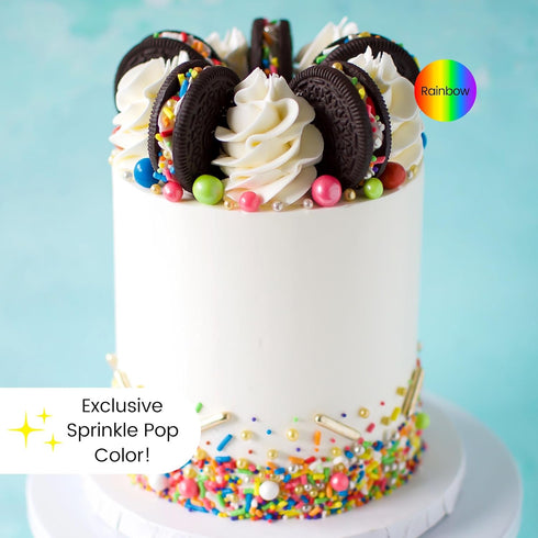 Sprinkle Pop Rainbow Road Sprinkle Mix| Blend of White Red Orange Yellow Green Blue Pink Purple Rainbow Sprinkles Made in USA for Decorating Birth...