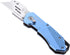 Amazon Basics Folding Utility Knife, Lightweight Aluminum Body with Holster, Light Blue...
