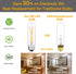 Dimmable T10 LED Bulbs,2700K Warm White, 2W Tubular Light Bulb, Edison LED Bulb 25 Watt Equivalent,E26 Medium Base 200LM, Clear Glass Cover,6 Pack...