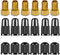 6Pcs Presta Valve Adaptor and 12Pcs Bike Tire Caps, Convert Presta to Schrader,French/UK to US, Inflate Tire Using Standard Pump or Air Compressor...