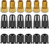 6Pcs Presta Valve Adaptor and 12Pcs Bike Tire Caps, Convert Presta to Schrader,French/UK to US, Inflate Tire Using Standard Pump or Air Compressor...