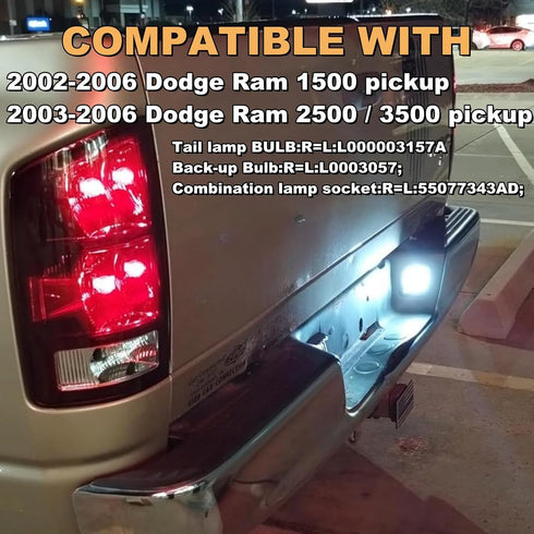 Tail Light Connector Plate Compatible with 2002-2006 Dodge Ram Pickup Left= Right Driver/Passenger Side(1pcs)...