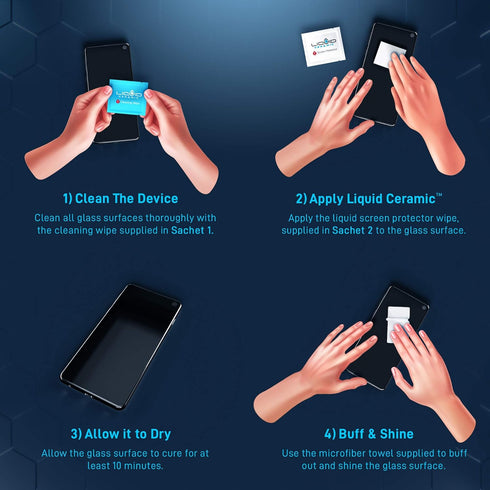 Glass Screen Protector Wipe On Scratch and Shatter Resistant Nano Protection for All Phones Tablets Smart Watches - Universal......
