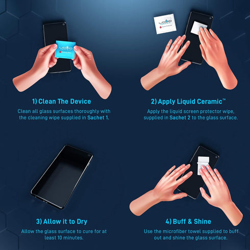 Glass Screen Protector With $200 Coverage | Wipe On Shatter and Scratch Resistant Nano Protection for All Phones Tablets and Smart Watches - Unive...