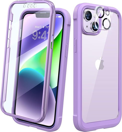 Diaclara Designed for iPhone 14 Case, Full Body Rugged Case with Built-in Touch Sensitive Anti-Scratch Screen Protector, with Camera Lens Protecto...