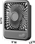 Koonie USB Desk Fan, Strong Wind Ultra Quiet Small Personal Fan with 180° Tilt Folding and 3 Speeds Adjustable, USB-C Corded Powered Mini USB Fan ...