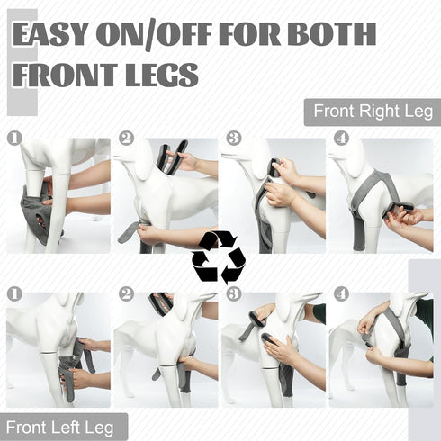 ROZKITCH Dog Surgery Recovery Sleeve Front Right Left Leg, Pet Prevent Licking Wound Elbow Brace Protector, Dog Recovery Suit Cone Collar Alternat...