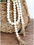 PINSUKO Natural Wood Bead Garland Set with Tassels, Farmhouse Beads, 57 Inches...