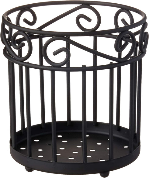 Spectrum Diversified 55810 Scroll Grande Utensil Holder, Black...