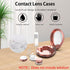 Aukvite Contact Lens Case, Portable Contact Lens Box Kit with Mirror, Travel Contact Len Case Durable Compact Soak Storage Kit with Solution Bottl...