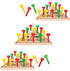 3 Pack - Wooden Triangle Peg Board Game - Retro Mini Travel Game...