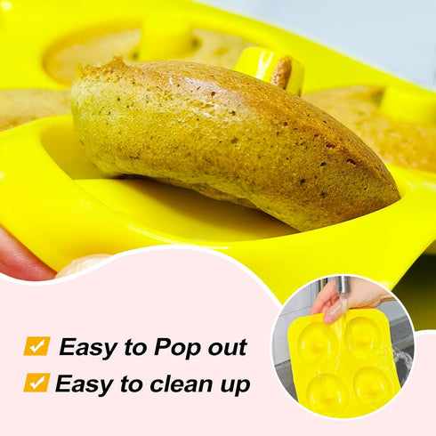 Silicone Donut Molds - Non-Stick Silicone Doughnut Pan,BPA free, Heat resistant, Dishwasher microwave safe,Perfect for baking Donut, cake, cookie,...