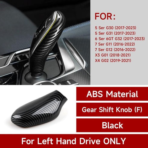 HENGYUESHANG Car Sticker Decals Gear Shift Knob Cover Carbon Color ABS Trim fits for BMW G30 G31 6GT G32 G11 G12 X3 G01 X4 G02 Accessories...