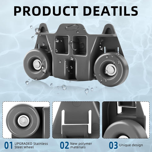 W10195416V W10195416 Dishwasher Wheels Lower Rack Metal shaft Parts by AMI PARTS, Fit for Kitchen-aid Whirl-pool May-tag Ken-more Dishwasher Rack ...