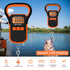 Digital Fishing Scale with Lip Gripper,Tape and Ruler,110lb/50kg Postal Hanging Luggage Scale with Hook?Waterproof Handing Scale for Home and Outd...