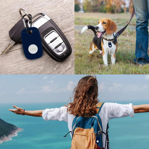 Protection Case for Tile Pro 2022 Tracker,4Pack Silicone Soft Cover Bluetooth Tracker with Keychain,Keys Finder & Item Locator Scratch Resistant S...