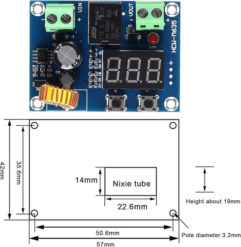 3pcs XH-M609 DC Voltage Protection Module Low Voltage Disconnect Switch Cut Off Over-Discharge Protect for 12-36V Lithium......