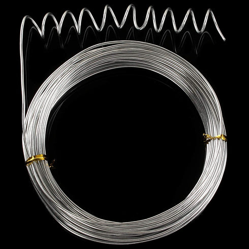 4 Pack 16 Gauge Aluminum Wire 131.2Ft Silver Aluminum Wire 1.5mm Metal Craft Armature Bendable Wires Metal 16 Gauge Wires for Jewelry Making Craft...