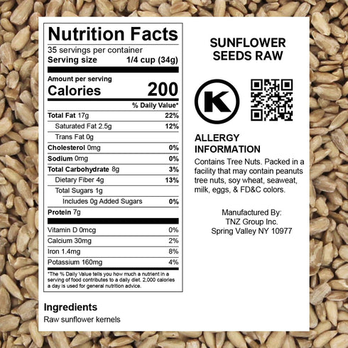 Raw Sunflower Seeds - Delicious Crunchy, Wholesome Snack Raw Shelled Sun Flower Seeds to Eat and Add in Food Recipes - Source of Protein, Fiber, a...