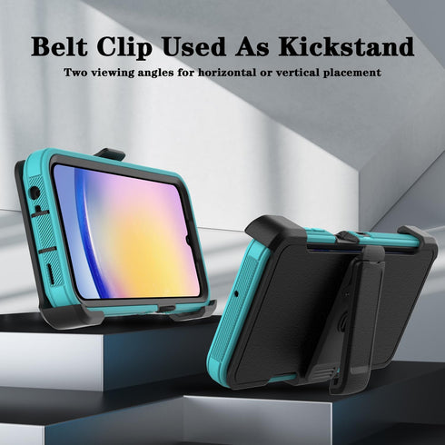 for Samsung Galaxy A25 5G Case with Screen Protector, Belt Clip Holster Kickstand Rugged Full-Body Heavy Duty Protection Military Grade Shockproof...
