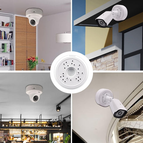 Universal Bullet Security Camera Junction Box Mount Bracket, Plastic Junction Box Compatible with Arlo Solar Panel and Reolink Solar Panel,Outdoor...