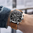 BENYAR Quartz Chronograph Waterproof Watches Business and Sport Design Leather Band Strap Wrist Watch for Men...