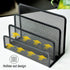 wishacc Folder Holder Desk, 2 Pack Mail Organizer Letter Holder for Desk Metal Mesh with 3 Vertical Upright Compartments...