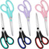 Scissors 6-Pack, 8'' Multipurpose Scissor with Ultra Sharp Blades, Easy Grip Handles, Stainless Steel Scissor for Office Supplies Craft Home, High...