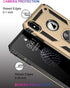 LUMARKE for iPhone Xs Max Case with Screen Protector,Military Grade Pass 16ft. Drop Tested with Magnetic Ring Kickstand Protective Phone Cover Gol...