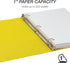 Samsill Durable 1 Inch Binder, Made in the USA, D Ring Binder, Customizable Clear View Binder, Yellow, Holds 225 Pages...