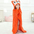 MICHLEY Baby Hooded Swaddling Blanket for Boys Girls, Animal Face Toddler Fall Winter Throw Blankets 0-3 Years(Fox)...