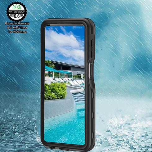 Compatible with Samsung A23 Waterproof Case, Dustproof Shockproof Snowproof with Built in Screen Protector Lanyard Full Body Cover for Galaxy A23 ...