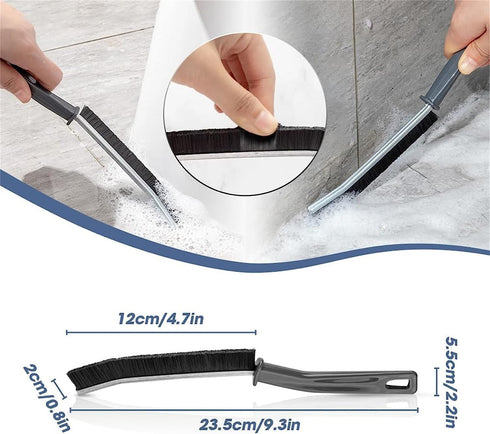 3Pcs Crevice Cleaning Brush, 2023 New Multifunctional Gap Cleaning Brush Tool, Hand-Held Groove Cleaning Hard-Bristled Brush for Kitchen Bathroom ...
