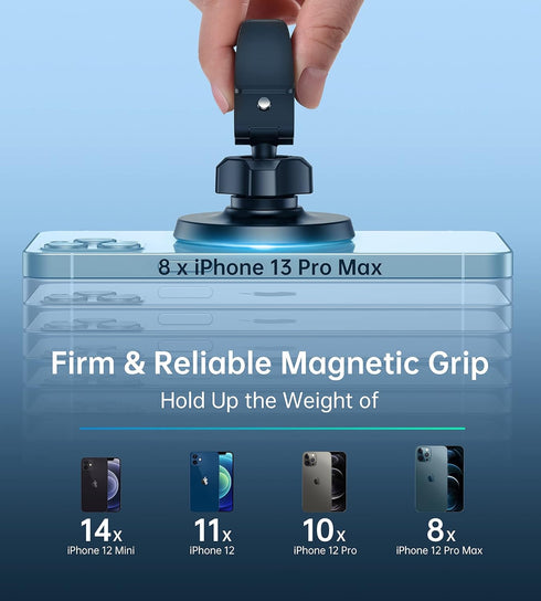 XooFly Magnetic Car Mount Holder, Portable Electronic Device Mount for iPhone 15, 14, 13, 12 Pro Max Mini Plus, All Phones & Cases......