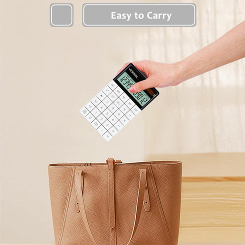 Laptop Keyboard Keys Calculator 12 Digit,Dual Power Battery and Solar,Desk Calculator with Large LCD Display for Office,School, Home & Business Us...