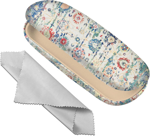 Glasses Case Hard Shell Eyeglass Protective Case Eyeglasses Holder Box with Cleaning Cloth for Women Girls Men Cute...