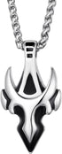 Mens Arrow Necklace Taurus Pendant Chain for Men 24 Inch Stainless Steel Chain...