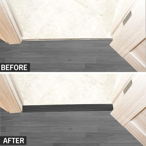 5Ft Floor Transition Strip Self Adhesive Vinyl Cover Floor Strip Flat Divider Transition Strip Wood Grain Design for Laminate Floor Gaps and Doorw...