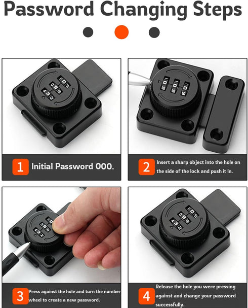 Combination Lock with Passcode 3 Digit Zinc Alloy Material Keyless Entry Rotating Bolt Ideal for Your Personal Belongings Like Suitcases Storage L...