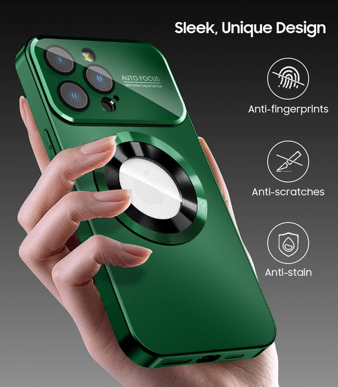 Magnetic for iPhone 13 Pro Max Case, Compatible with MagSafe, Built-in Camera Lens Protector, Logo View, Military Grade Drop Proof Phone Case Cove...