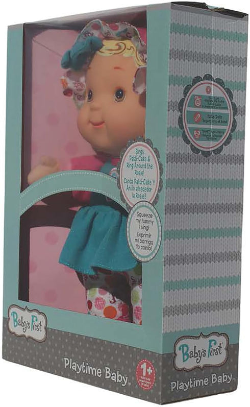 Baby's First Goldberger 12" Soft Body Playtime Baby Doll Teal Bi-Lingual (English-Spanish). A Realistic and Lightweight Soft Body Baby Doll for Ch...