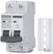 Heiko AC Miniature Circuit Breaker Panel, 2 Pole DIN Rail Mount Circuit Breaker 32 Amp 120V/240V, Solar AC Disconnect Switch, Thermal Magnetic Tri...