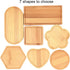 4PCS Mosaic Bamboo Coasters for Crafts, Blank Base Trays, Drinking Cup Coaster, Plant Coaster, Art Plate,DIY Mosaic Supplies (Rectangle)...
