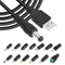 GINTOOYUN 5V USB2.0 to DC Power Cable USB2.0 to DC 5.5mmx2.1mm Universal Charging Cable with 13 Connector Plugs for Laptops, Speakers, Power Banks...