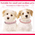 4 Pcs Pink Dog Collar Spiked Studded Dog Collars Pearls Dog Necklace Dog Collar with Rhinestone Bow Knot Crystal Diamond Colorful Flower Bling Gir...