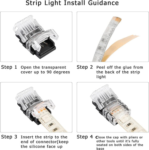 3 Pin Led Strip Connector, SUPERNIGHT 3 Pin Connector for WS2811 WS2812 WS2812B SK6812 LED Strip Lights, 7 Pairs JST SM Male Female Plug LED Conne...