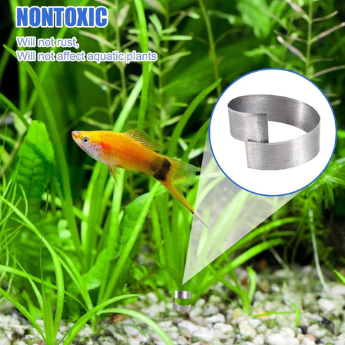 16pcs Aquarium Plant Weights Anchors, Bendable Cuttable Metal Aquarium Plant Over Weight Anchors Aquatic Plant Weights for Fish Tanks Ponds Live P...